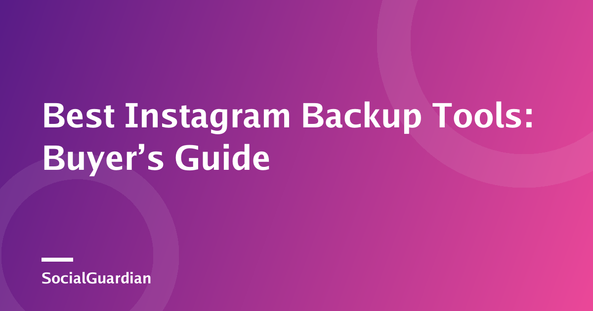Buyer comparing Instagram backup and archiving options